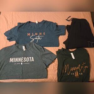 Bella Canvas Tees in Teal, Heather Blue & Forest Green
